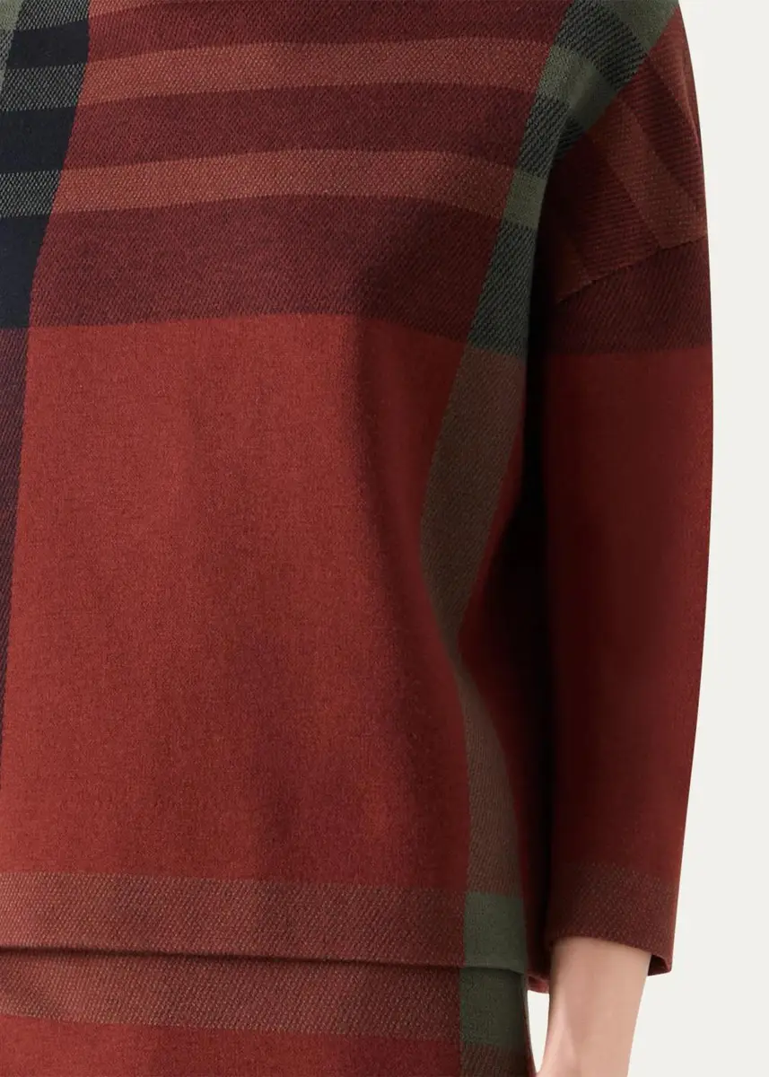 Akris punto Jacquard Check Boxy Sweater | Thumbnail 5