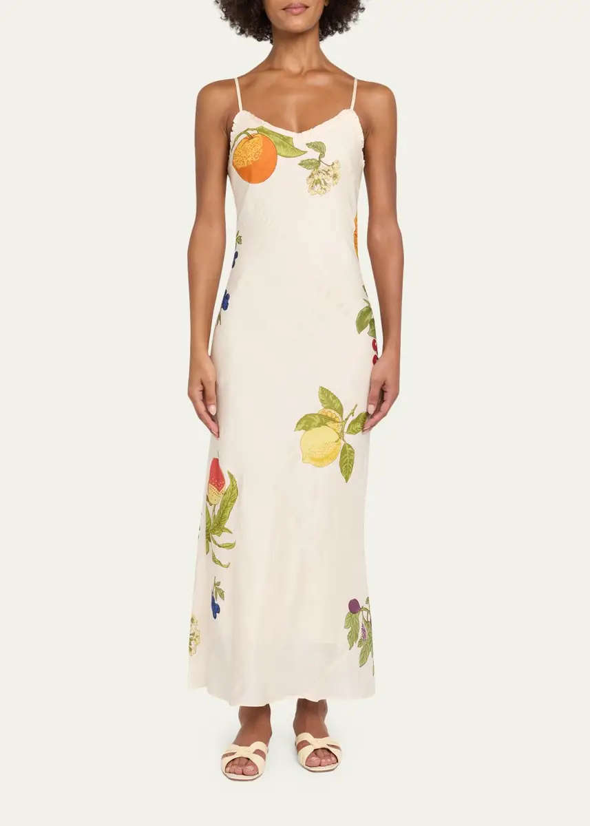 ALIX OF BOHEMIA Athens Nine Fruit Bias-Cut Slip Dress | Thumbnail 2