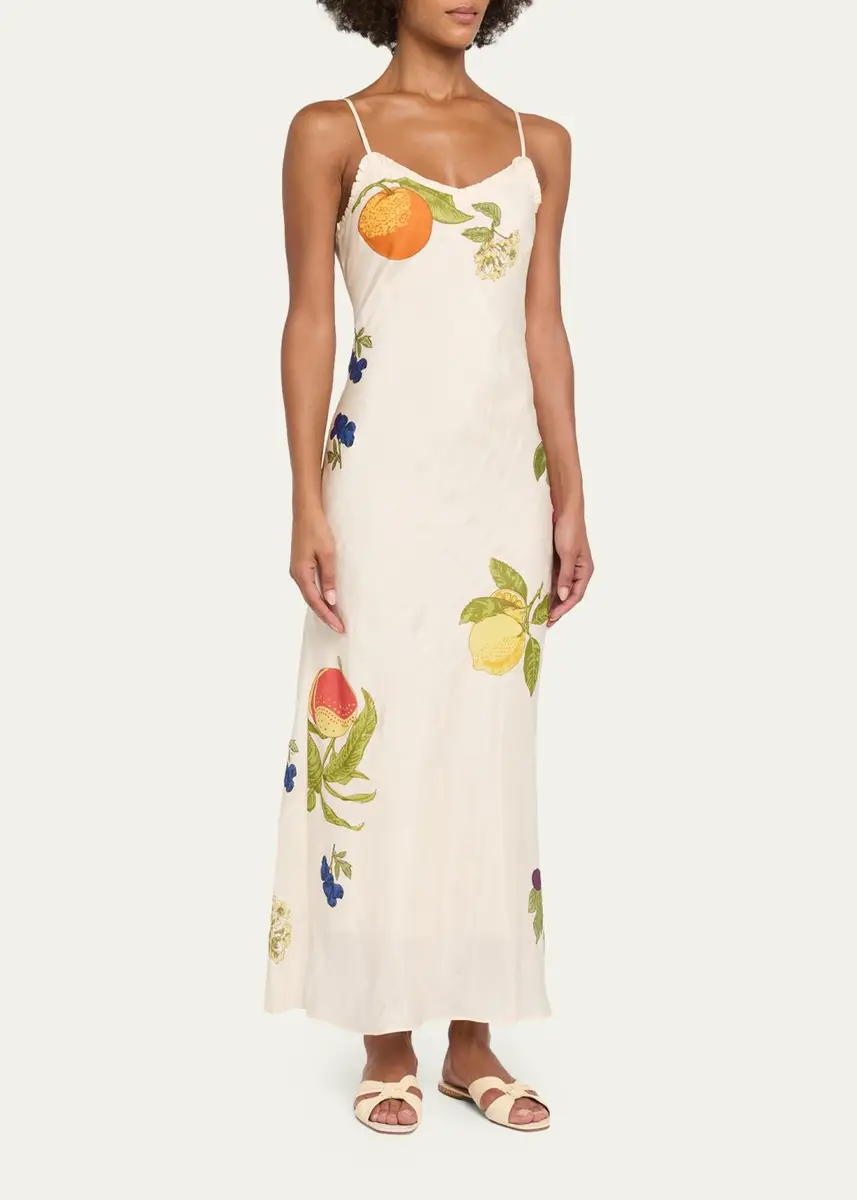 ALIX OF BOHEMIA Athens Nine Fruit Bias-Cut Slip Dress | Thumbnail 4