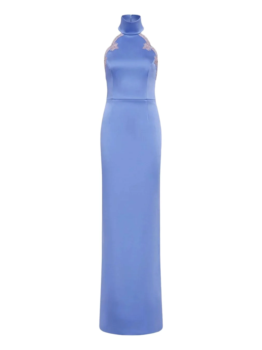 Harlynn Diamante-Trim Halter Column Gown Harlynn Diamante-Trim Halter Column Gown