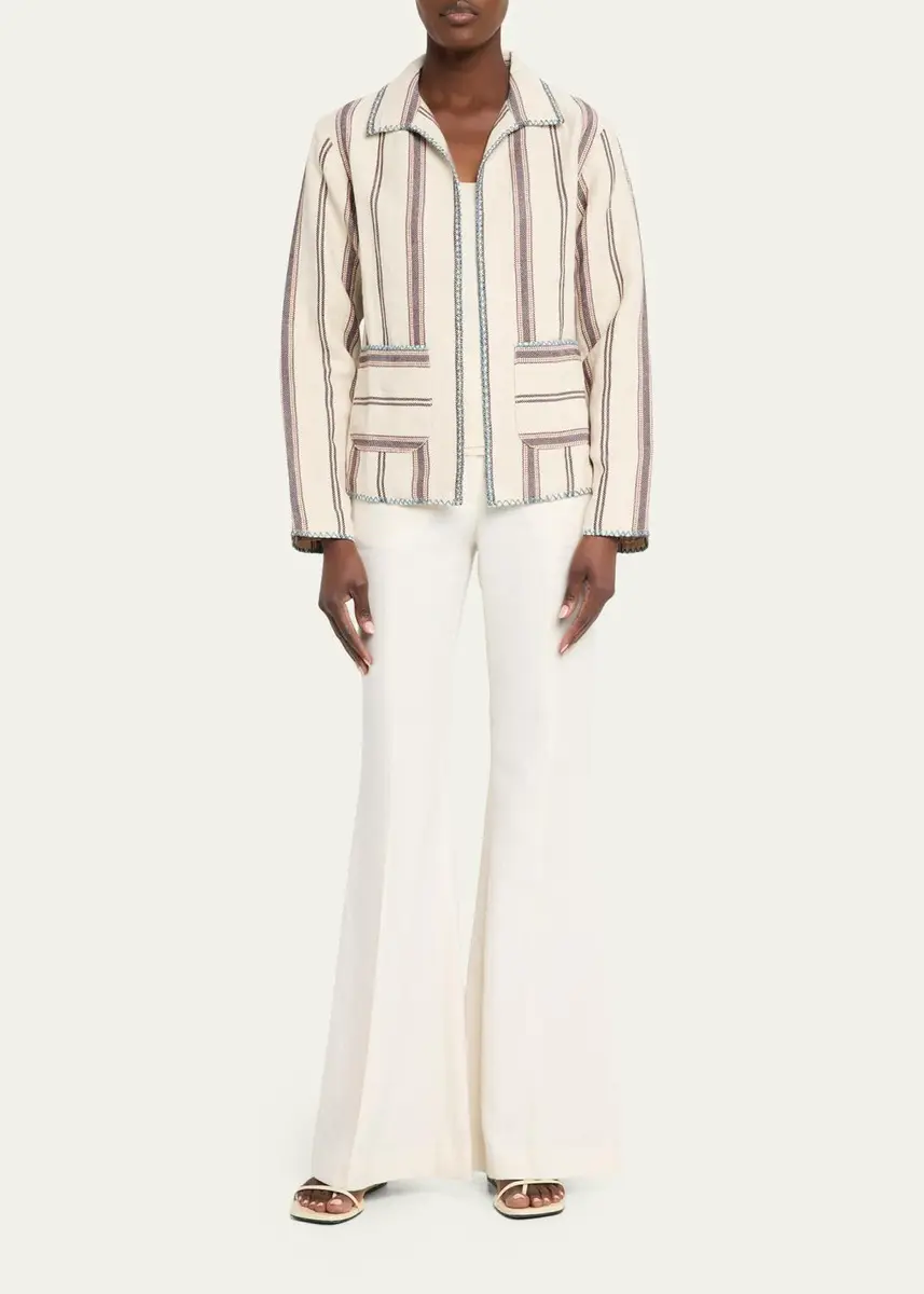 ALIX OF BOHEMIA Francis Striped Linen-Cotton Jacket | Thumbnail 2