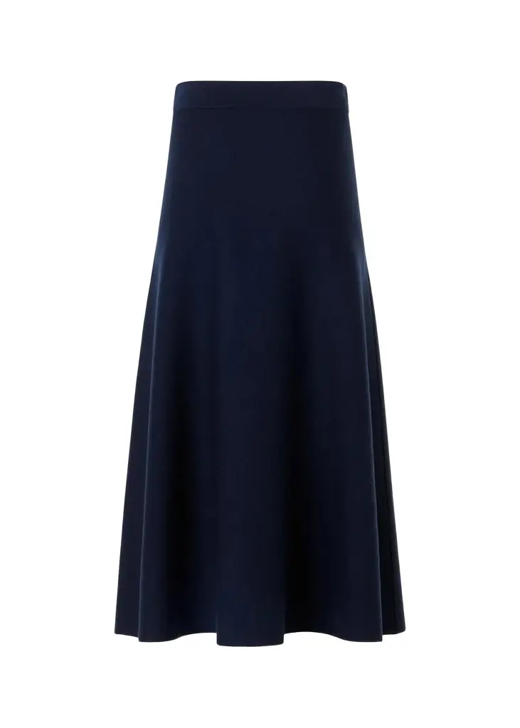 Akris punto Stretch-Wool A-Line Midi Skirt | Image 1 Akris punto Stretch-Wool A-Line Midi Skirt | Image 1