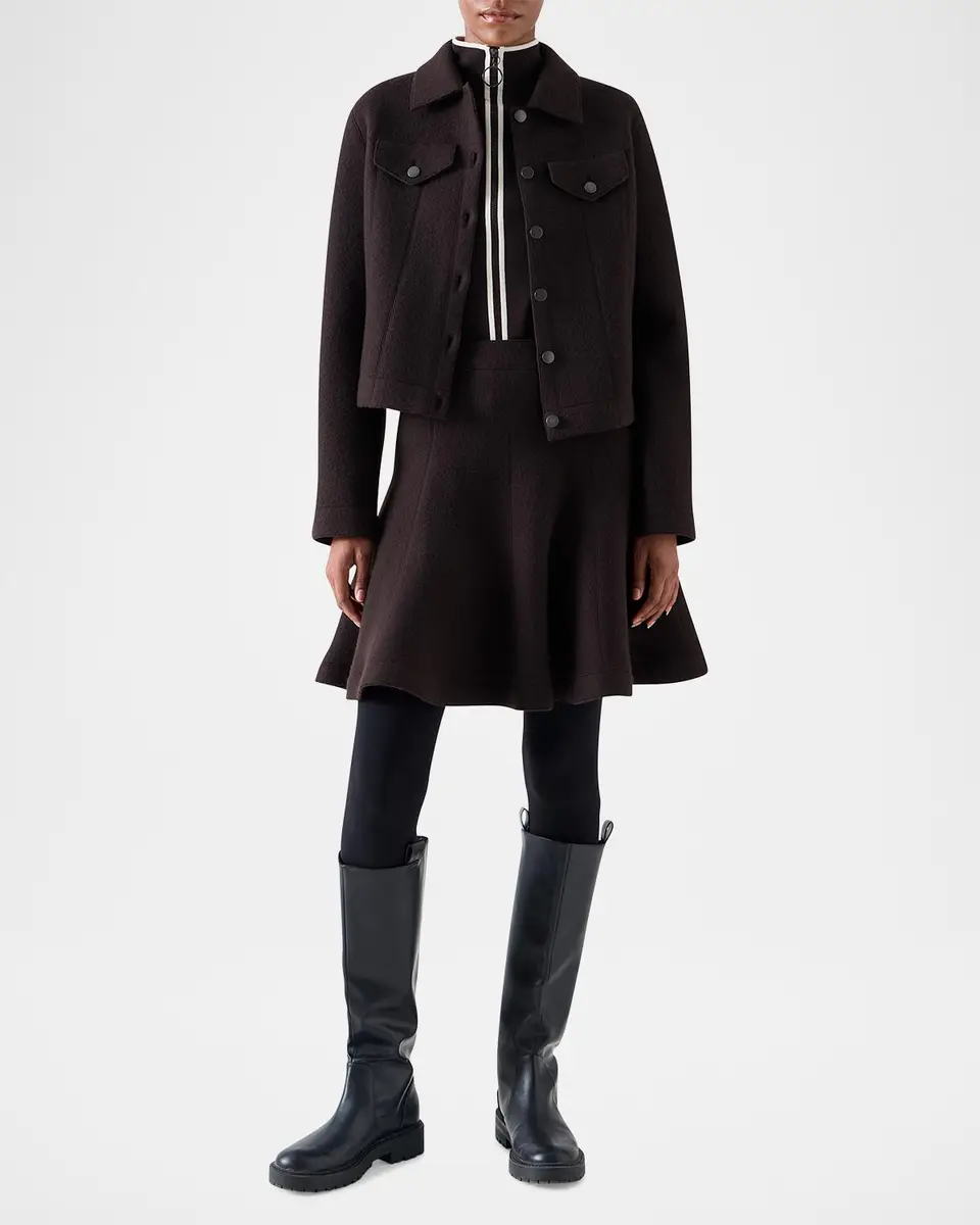 Akris punto Boiled Wool Single-Breasted Jacket | Thumbnail 2 Akris punto Boiled Wool Single-Breasted Jacket | Thumbnail 2
