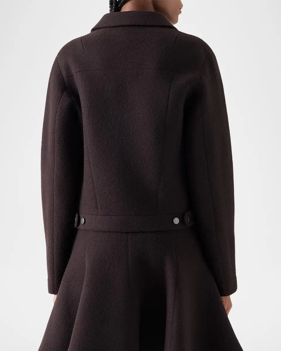 Akris punto Boiled Wool Single-Breasted Jacket | Thumbnail 3 Akris punto Boiled Wool Single-Breasted Jacket | Thumbnail 3