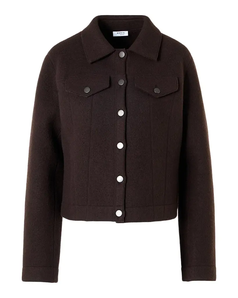 Akris punto Boiled Wool Single-Breasted Jacket | Image 1 Akris punto Boiled Wool Single-Breasted Jacket | Image 1