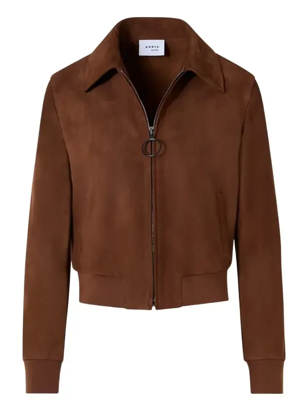 Suede Bomber Short Jacket