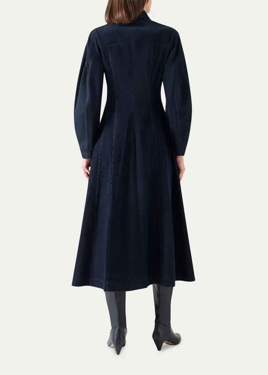 Akris punto Changent Micro Corduroy Midi Dress | Thumbnail 3