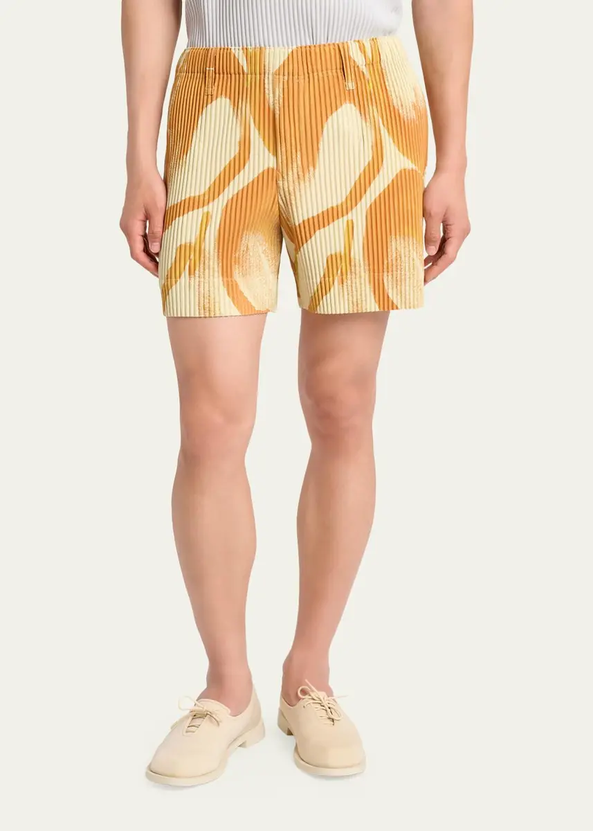 Homme Plissé Issey Miyake Men's Pleated Pull-On Shorts | Thumbnail 4 Homme Plissé Issey Miyake Men's Pleated Pull-On Shorts | Thumbnail 4