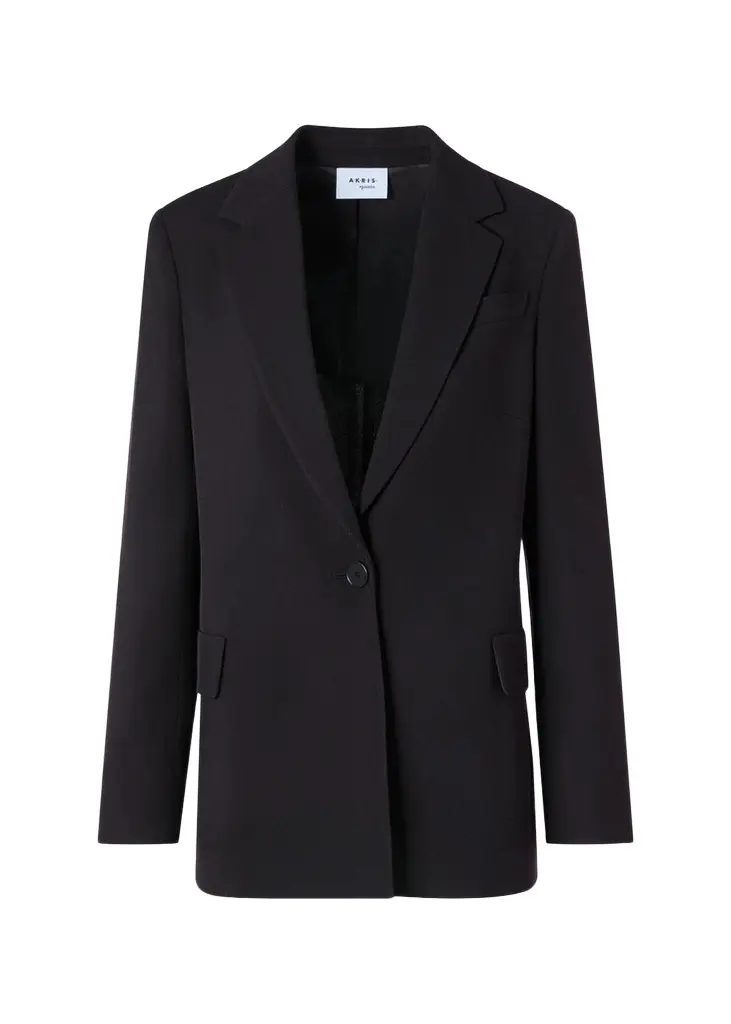 Akris punto Virgin Wool Boyfriend Blazer | Image 1 Akris punto Virgin Wool Boyfriend Blazer | Image 1