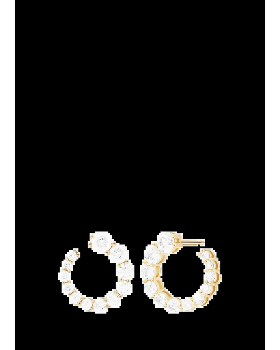 Melissa Kaye 18K Yellow Gold Aria Statement Earrings with Diamonds | Thumbnail 2 Melissa Kaye 18K Yellow Gold Aria Statement Earrings with Diamonds | Thumbnail 2