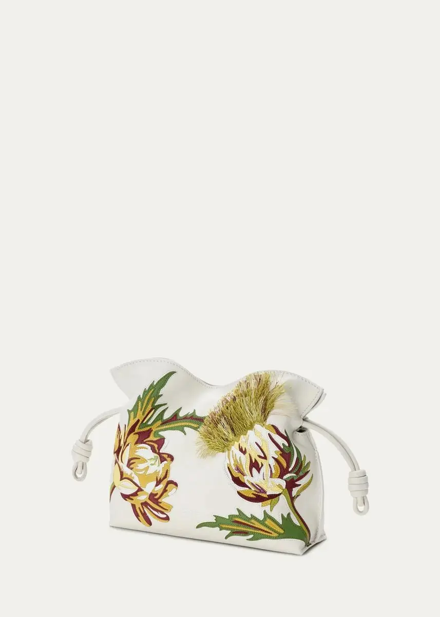 Loewe x Paula's Ibiza Flamenco Artichoke Leather Clutch Bag | Thumbnail 2 Loewe x Paula's Ibiza Flamenco Artichoke Leather Clutch Bag | Thumbnail 2