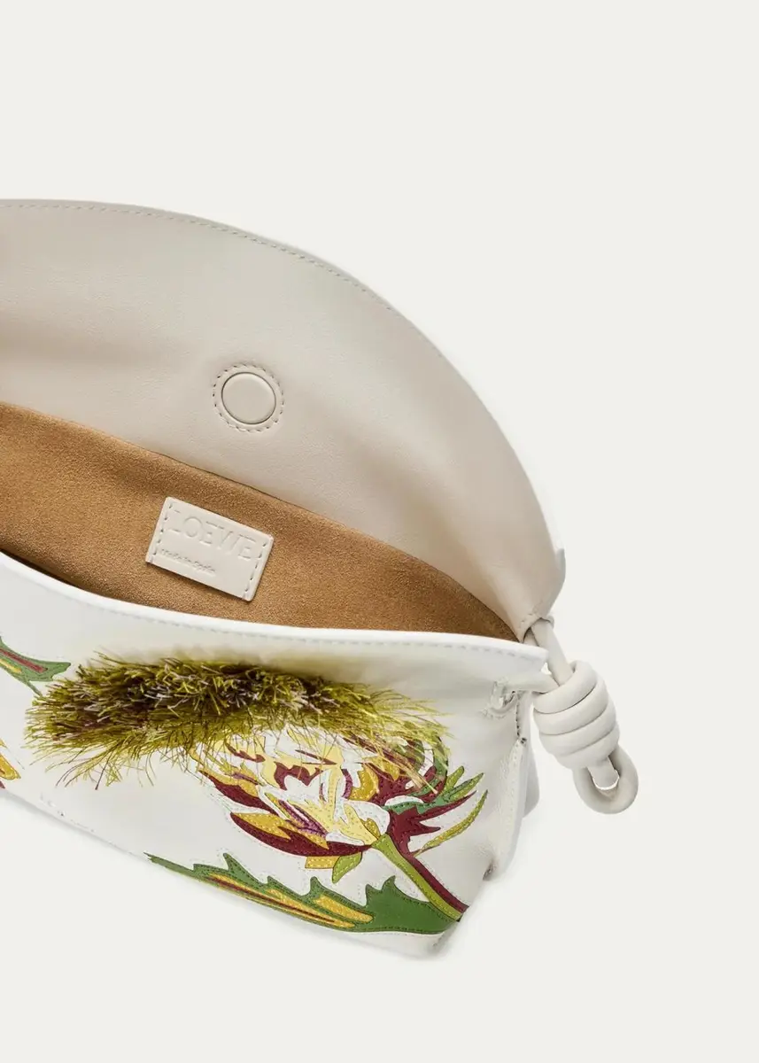 Loewe x Paula's Ibiza Flamenco Artichoke Leather Clutch Bag | Thumbnail 3 Loewe x Paula's Ibiza Flamenco Artichoke Leather Clutch Bag | Thumbnail 3