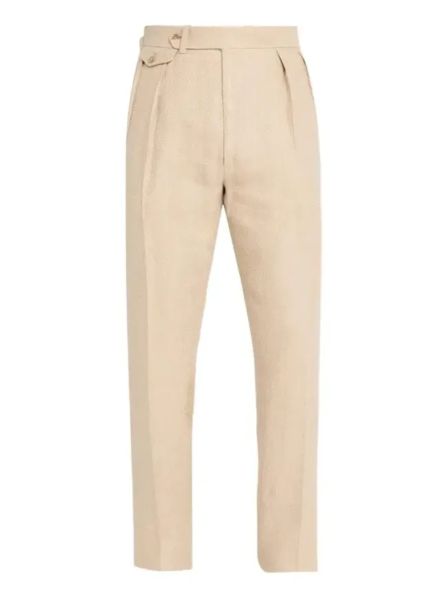 Ralph Lauren Purple Label Men's Pleated Tapered-Leg Trousers