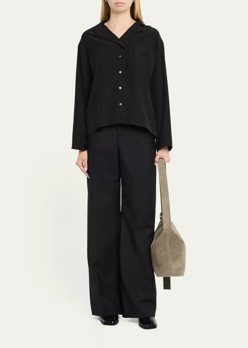 Loewe Men's Loop Medium Hobo Bag in Suede | Thumbnail 5