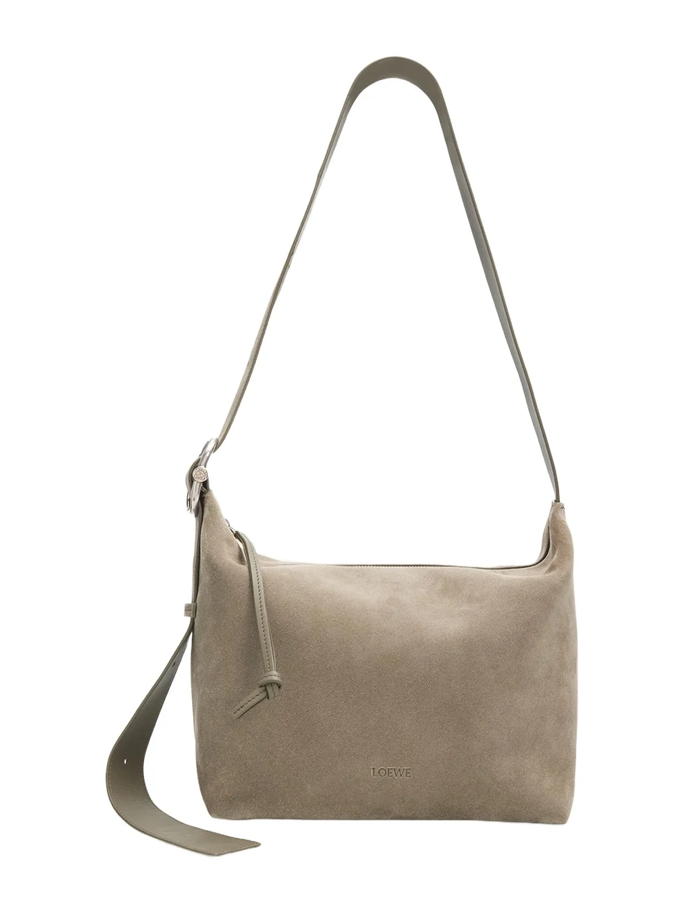Men's Loop Medium Hobo Bag in Suede