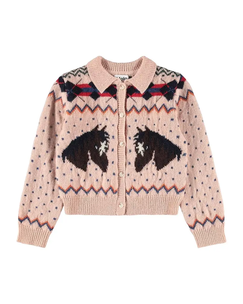 Molo Kid's Galaxy Fair Isle Cardigan Sweater, Size 2-6 | Image 1 Molo Kid's Galaxy Fair Isle Cardigan Sweater, Size 2-6 | Image 1