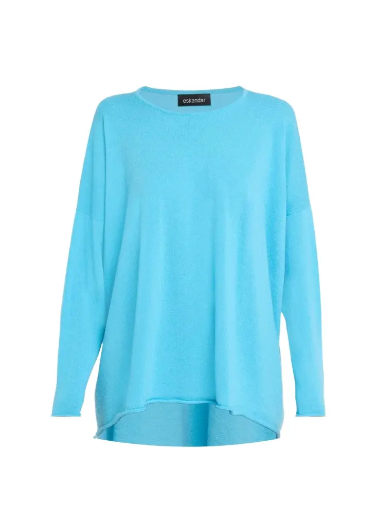 Eskandar Cashmere A-Line Bateau Neck Sweater - Long | Image 1 Eskandar Cashmere A-Line Bateau Neck Sweater - Long | Image 1