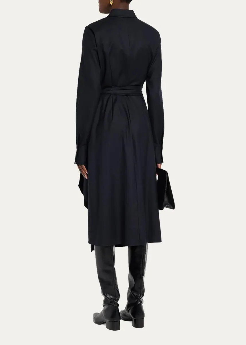 Lafayette 148 New York Wool Wrap Midi Shirtdress | Thumbnail 3 Lafayette 148 New York Wool Wrap Midi Shirtdress | Thumbnail 3