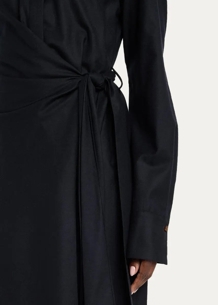 Lafayette 148 New York Wool Wrap Midi Shirtdress | Thumbnail 5 Lafayette 148 New York Wool Wrap Midi Shirtdress | Thumbnail 5