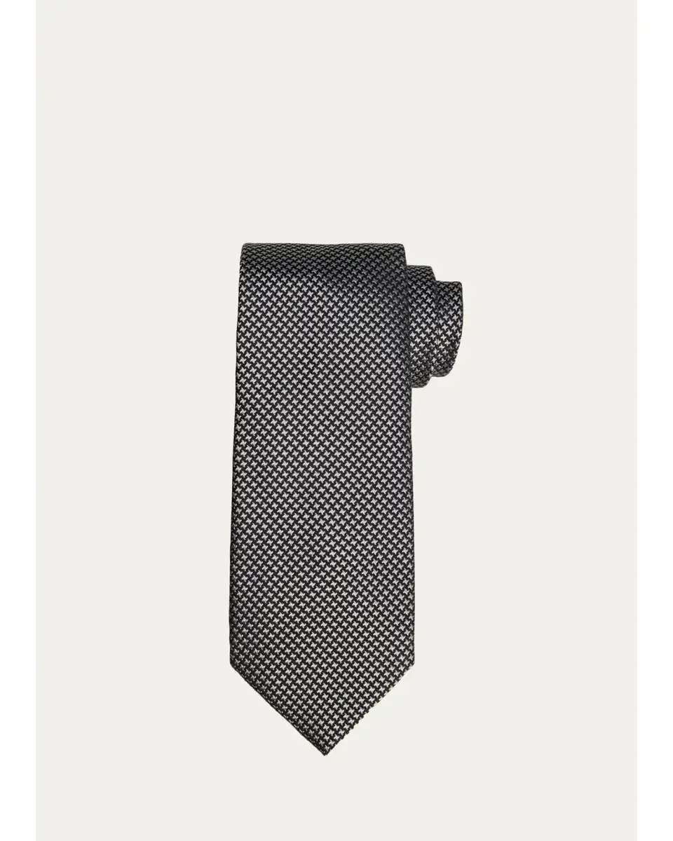 Tom Ford Men's Micro-Cross Silk Tie | Thumbnail 5 Tom Ford Men's Micro-Cross Silk Tie | Thumbnail 5