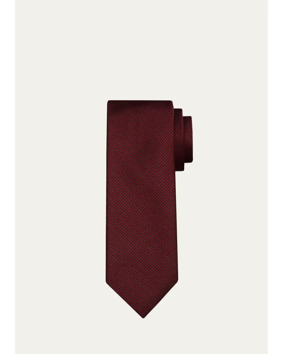 Tom Ford Men's Micro-Houndstooth Silk Tie | Thumbnail 3 Tom Ford Men's Micro-Houndstooth Silk Tie | Thumbnail 3