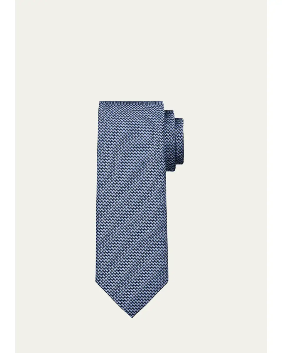 Tom Ford Men's Micro-Houndstooth Silk Tie | Thumbnail 4 Tom Ford Men's Micro-Houndstooth Silk Tie | Thumbnail 4