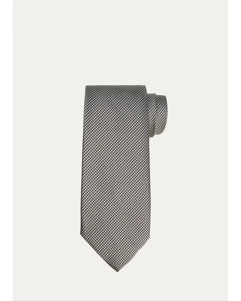 Tom Ford Men's Micro-Houndstooth Silk Tie | Thumbnail 5 Tom Ford Men's Micro-Houndstooth Silk Tie | Thumbnail 5
