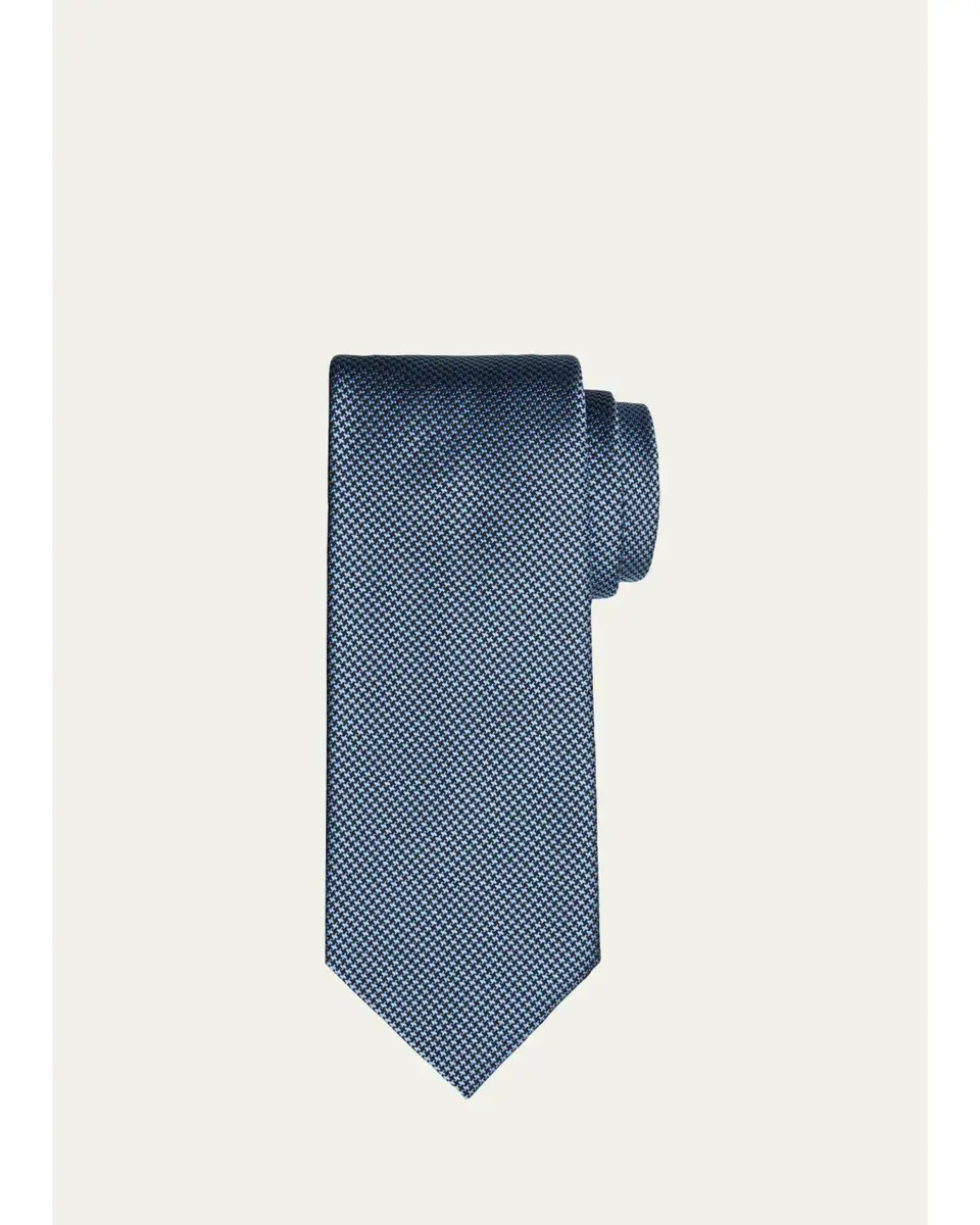 Tom Ford Men's Micro-Houndstooth Silk Tie | Thumbnail 8 Tom Ford Men's Micro-Houndstooth Silk Tie | Thumbnail 8