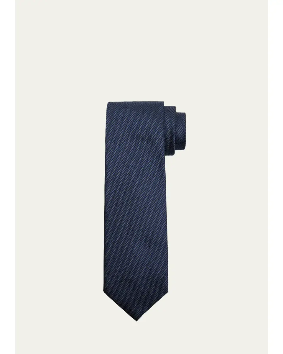 Tom Ford Men's Micro-Houndstooth Silk Tie | Thumbnail 9 Tom Ford Men's Micro-Houndstooth Silk Tie | Thumbnail 9