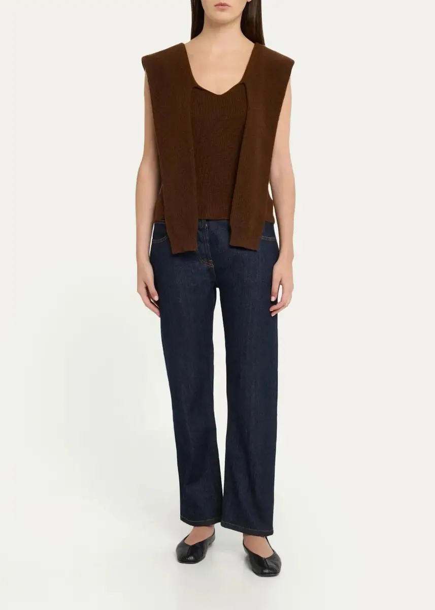 Cara Cara Ember Fitted V-Neck Combo Top | Thumbnail 2 Cara Cara Ember Fitted V-Neck Combo Top | Thumbnail 2