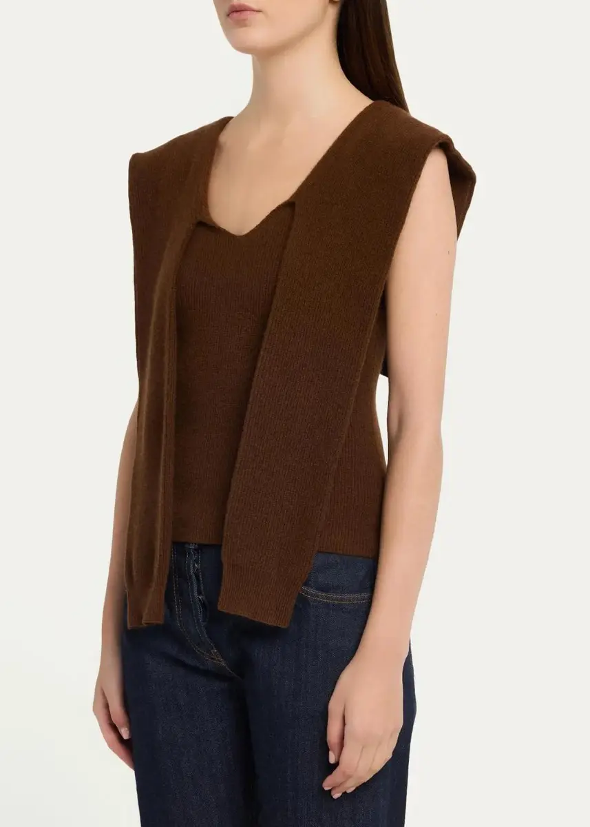 Cara Cara Ember Fitted V-Neck Combo Top | Thumbnail 4 Cara Cara Ember Fitted V-Neck Combo Top | Thumbnail 4