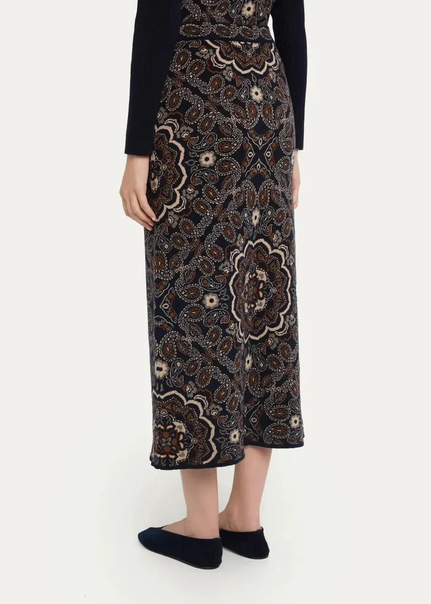 Cara Cara Clara Bandana Jacquard Midi Skirt | Thumbnail 3 Cara Cara Clara Bandana Jacquard Midi Skirt | Thumbnail 3
