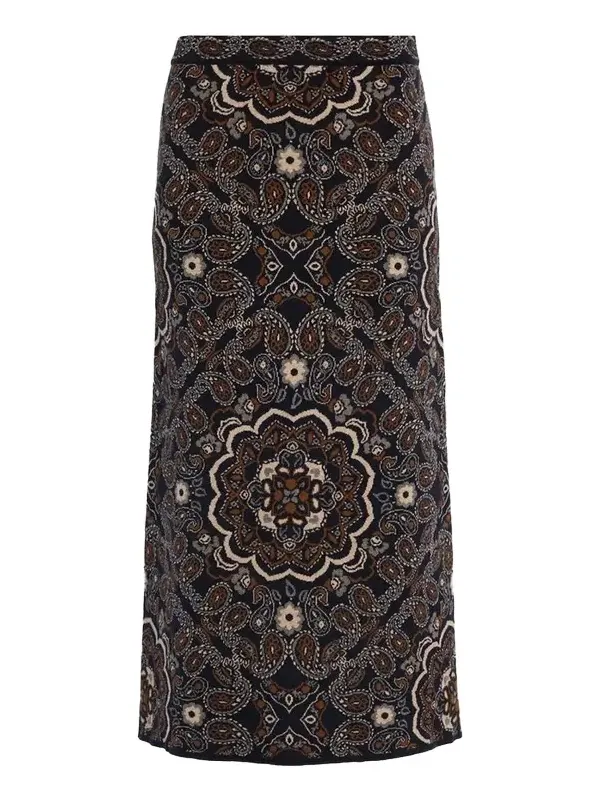 Clara Bandana Jacquard Midi Skirt Clara Bandana Jacquard Midi Skirt
