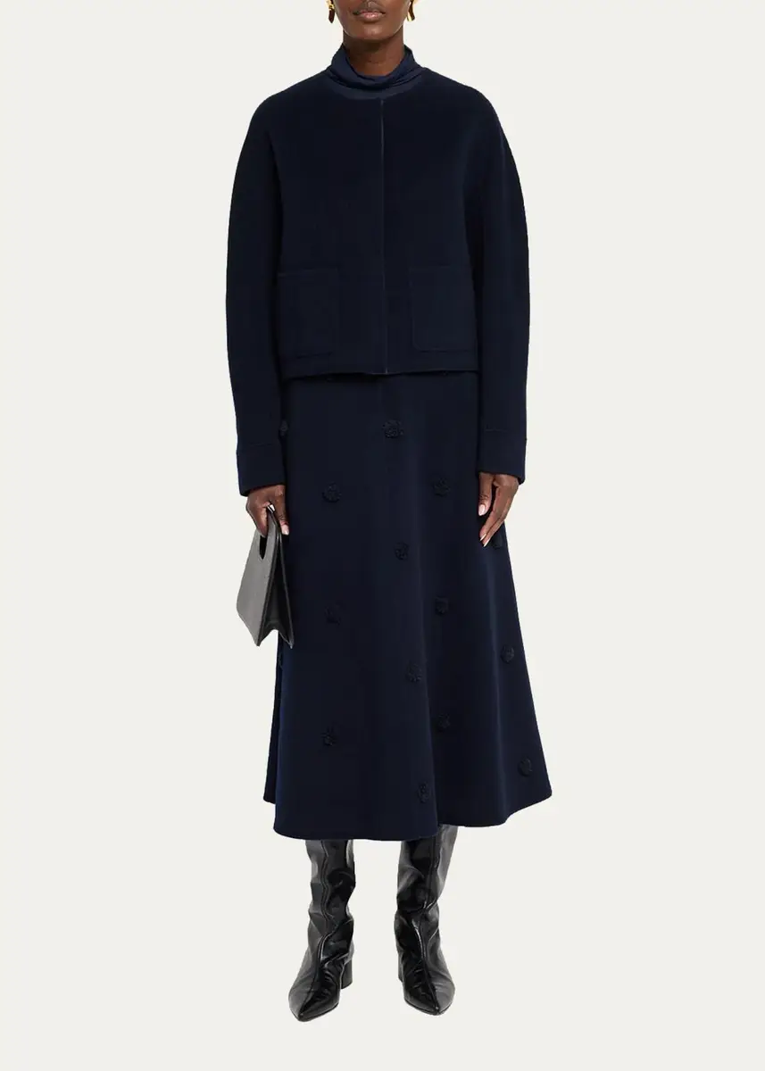 Lafayette 148 New York Crewneck Wool-Cashmere Jacket | Thumbnail 2
