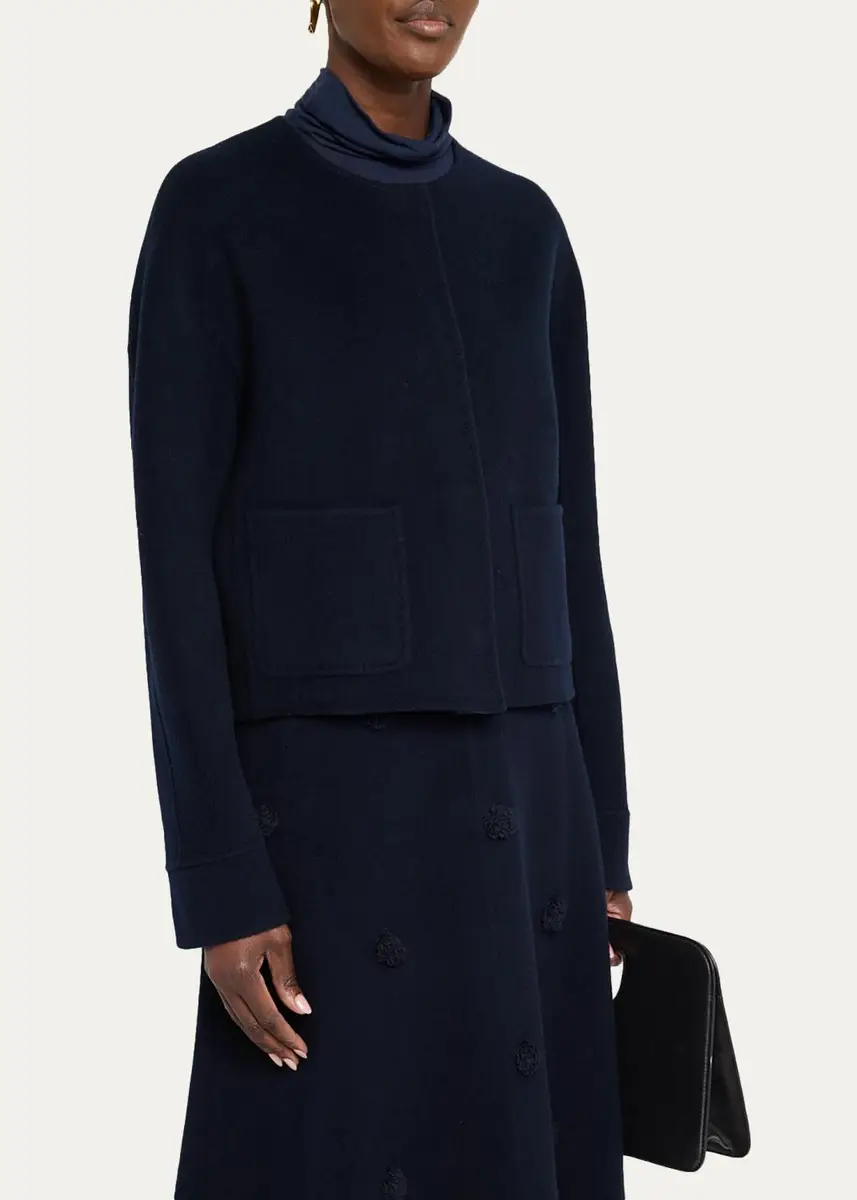 Lafayette 148 New York Crewneck Wool-Cashmere Jacket | Thumbnail 4