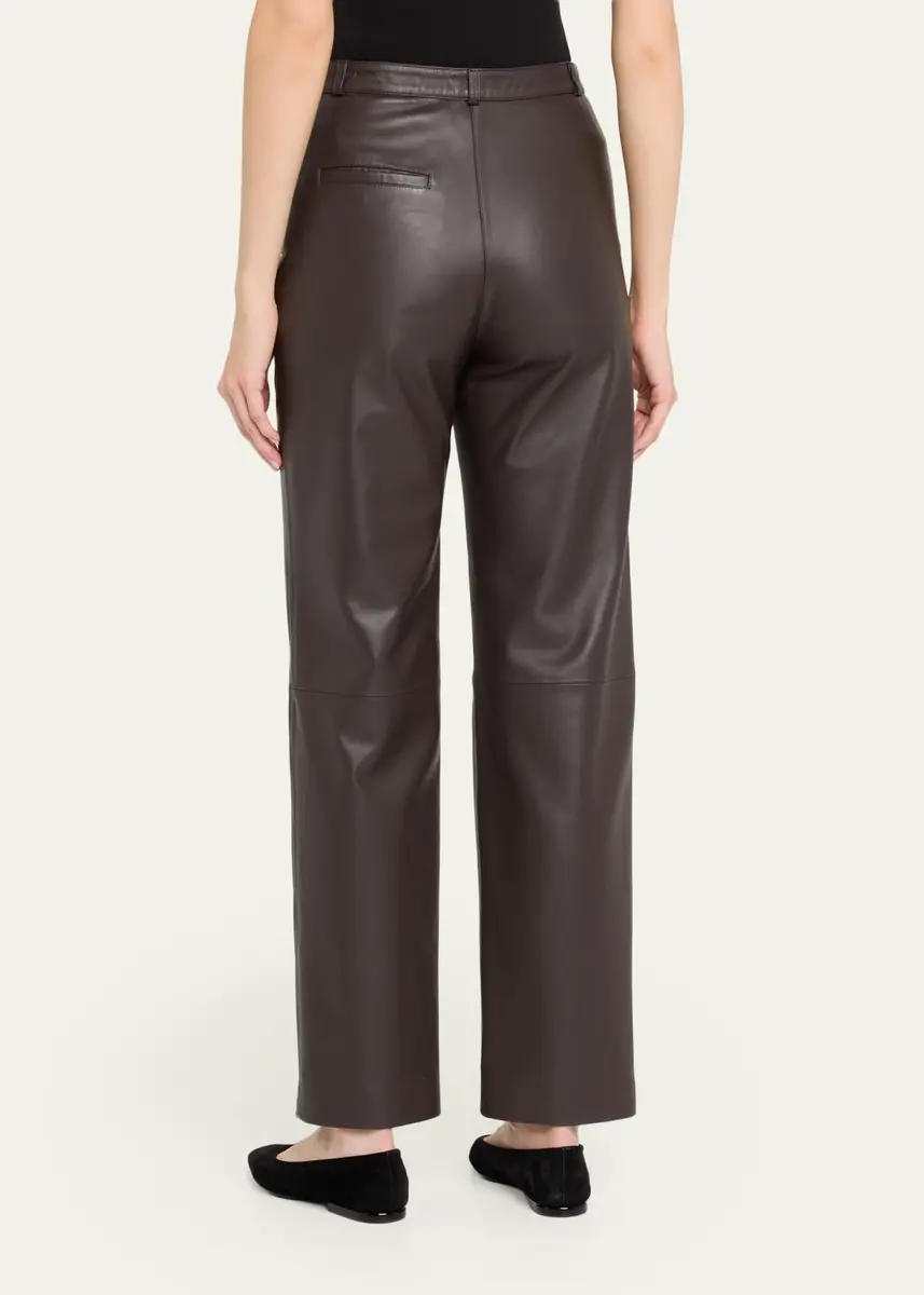Loulou de Saison Cobe Leather Straight-Leg Pants | Thumbnail 3 Loulou de Saison Cobe Leather Straight-Leg Pants | Thumbnail 3