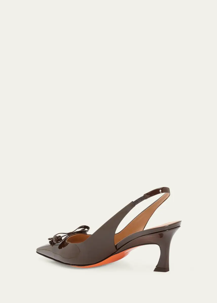 Santoni 55mm Adri Patent Leather Bow Pumps | Thumbnail 4 Santoni 55mm Adri Patent Leather Bow Pumps | Thumbnail 4