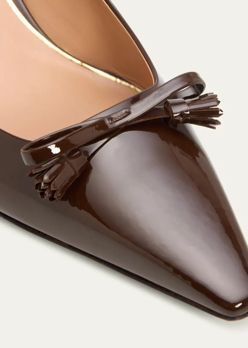 Santoni 55mm Adri Patent Leather Bow Pumps | Thumbnail 5 Santoni 55mm Adri Patent Leather Bow Pumps | Thumbnail 5
