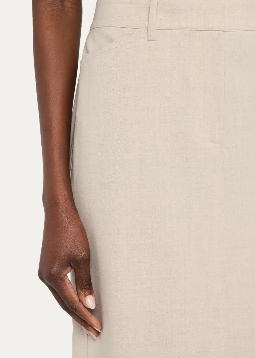 Lafayette 148 New York Stretch Wool Column Trouser Midi Skirt | Thumbnail 5 Lafayette 148 New York Stretch Wool Column Trouser Midi Skirt | Thumbnail 5