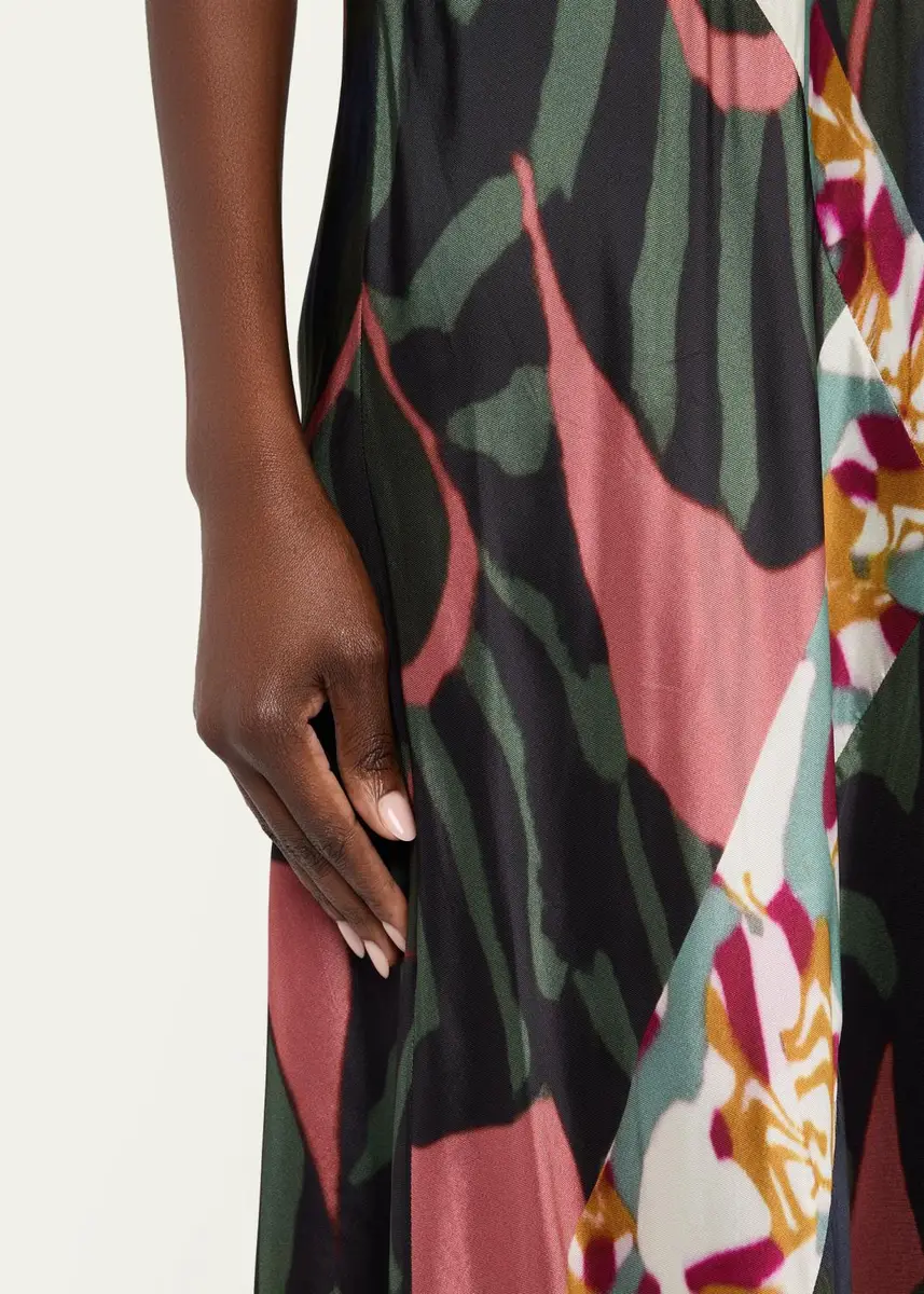 Dries Van Noten Dibelle Patchwork Satin Midi Slip Dress | Thumbnail 5 Dries Van Noten Dibelle Patchwork Satin Midi Slip Dress | Thumbnail 5