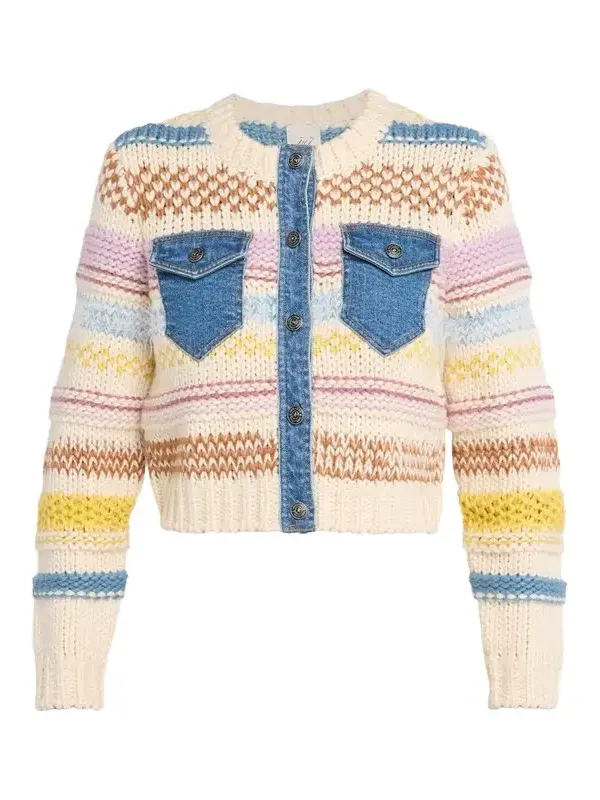 Suki Denim & Wool Combo Cardigan Suki Denim & Wool Combo Cardigan