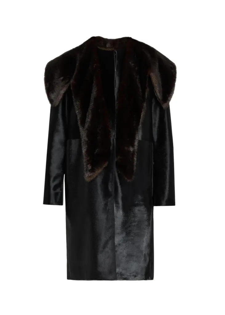 Loulou de Saison Lotta Oversized Calf Hair and Suede Coat | Image 1 Loulou de Saison Lotta Oversized Calf Hair and Suede Coat | Image 1