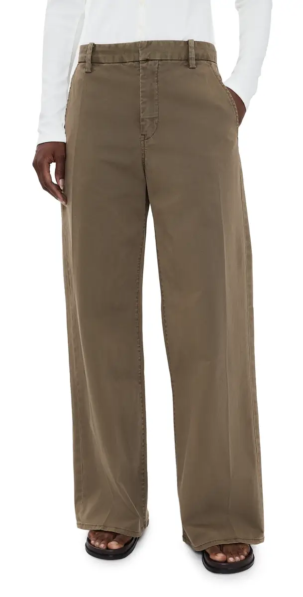 Good American Low Slung Baggy Trousers Tea Bark | Image 1 Good American Low Slung Baggy Trousers Tea Bark | Image 1