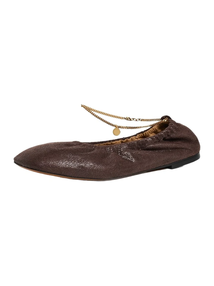 Stella McCartney Ballerina Shaggy Deer Faux Leather Flats