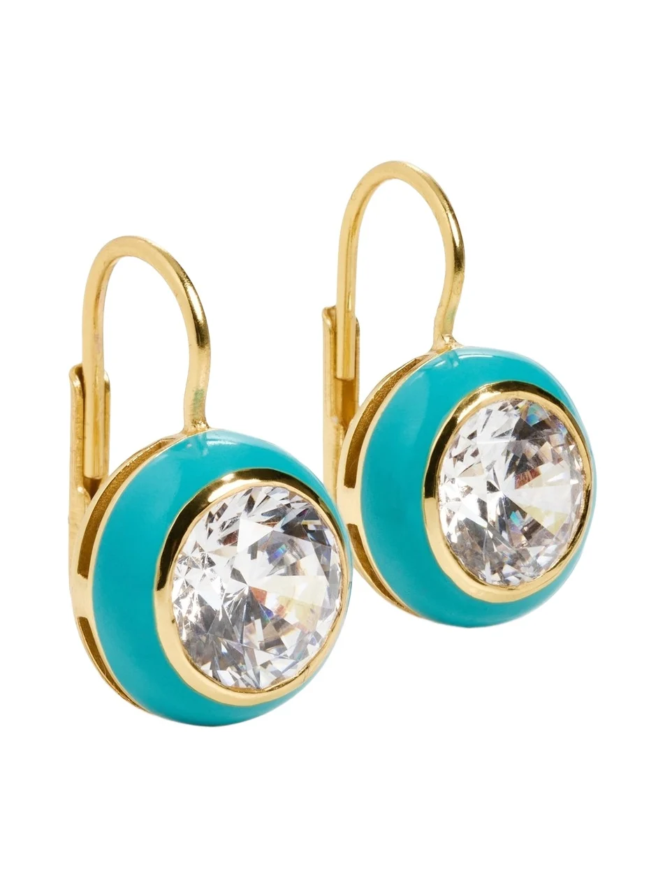 Enamel Bezel Drop Earrings Enamel Bezel Drop Earrings