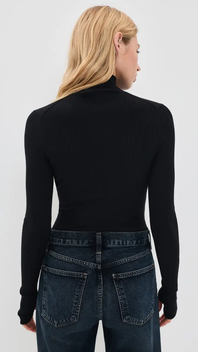 Alice + Olivia Roberta Ribbed Turtleneck Top | Thumbnail 3 Alice + Olivia Roberta Ribbed Turtleneck Top | Thumbnail 3
