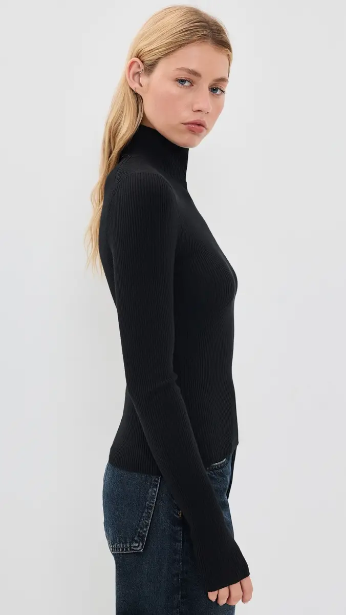 Alice + Olivia Roberta Ribbed Turtleneck Top | Thumbnail 4 Alice + Olivia Roberta Ribbed Turtleneck Top | Thumbnail 4