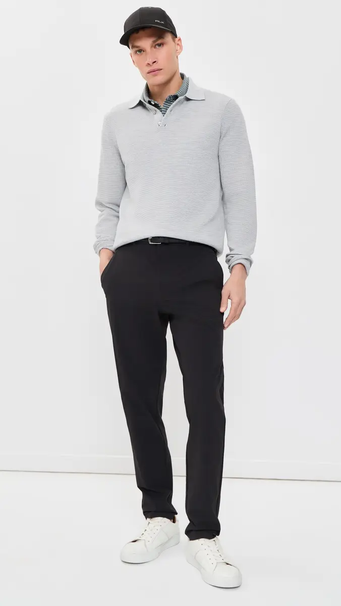 RLX Ralph Lauren Merino Coolmax Striped Polo Sweater | Thumbnail 5