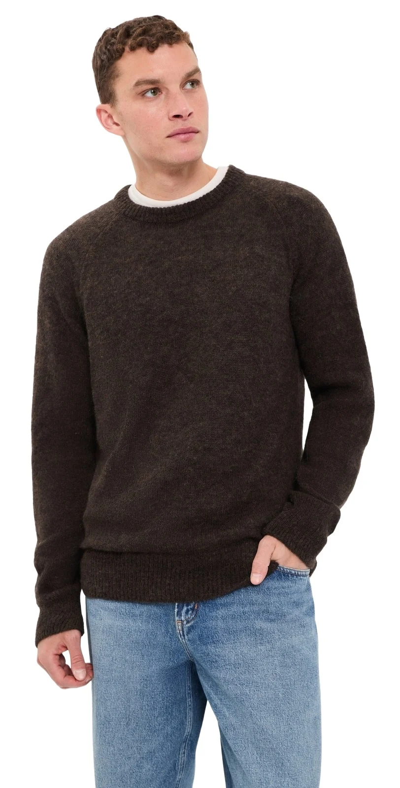 UNIVERSAL WORKS Lyon Alpaca Knit Crew Sweater