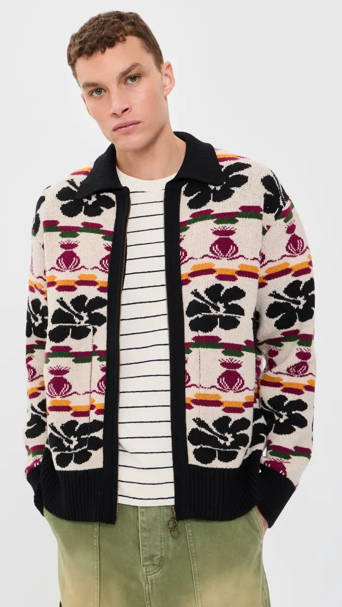 Nicholas Daley Hibiscus Cardigan Rice White | Thumbnail 2 Nicholas Daley Hibiscus Cardigan Rice White | Thumbnail 2